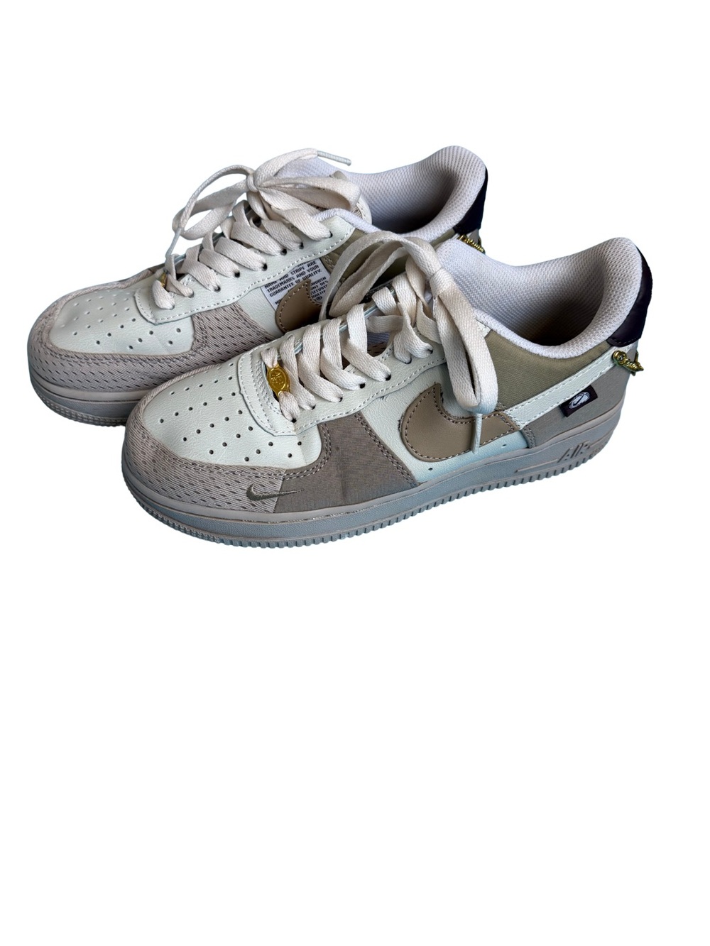Nike Air Force 1 ’07 LX Tan Bling Sz men’s 7 woman’s 9✨